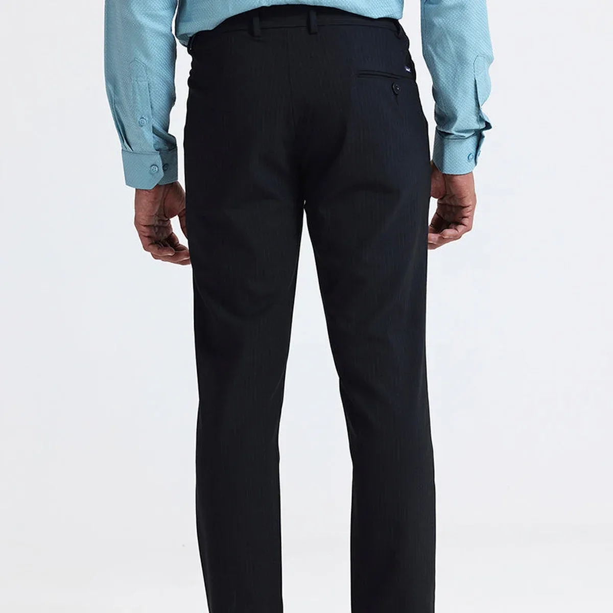 Flexi Fit - Dark Navy Stretchable Formal Trousers For Men, photo 4 of 4