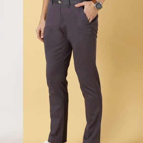 Men Mid-Rise Smart Fit Easy Wash Chinos Trousers