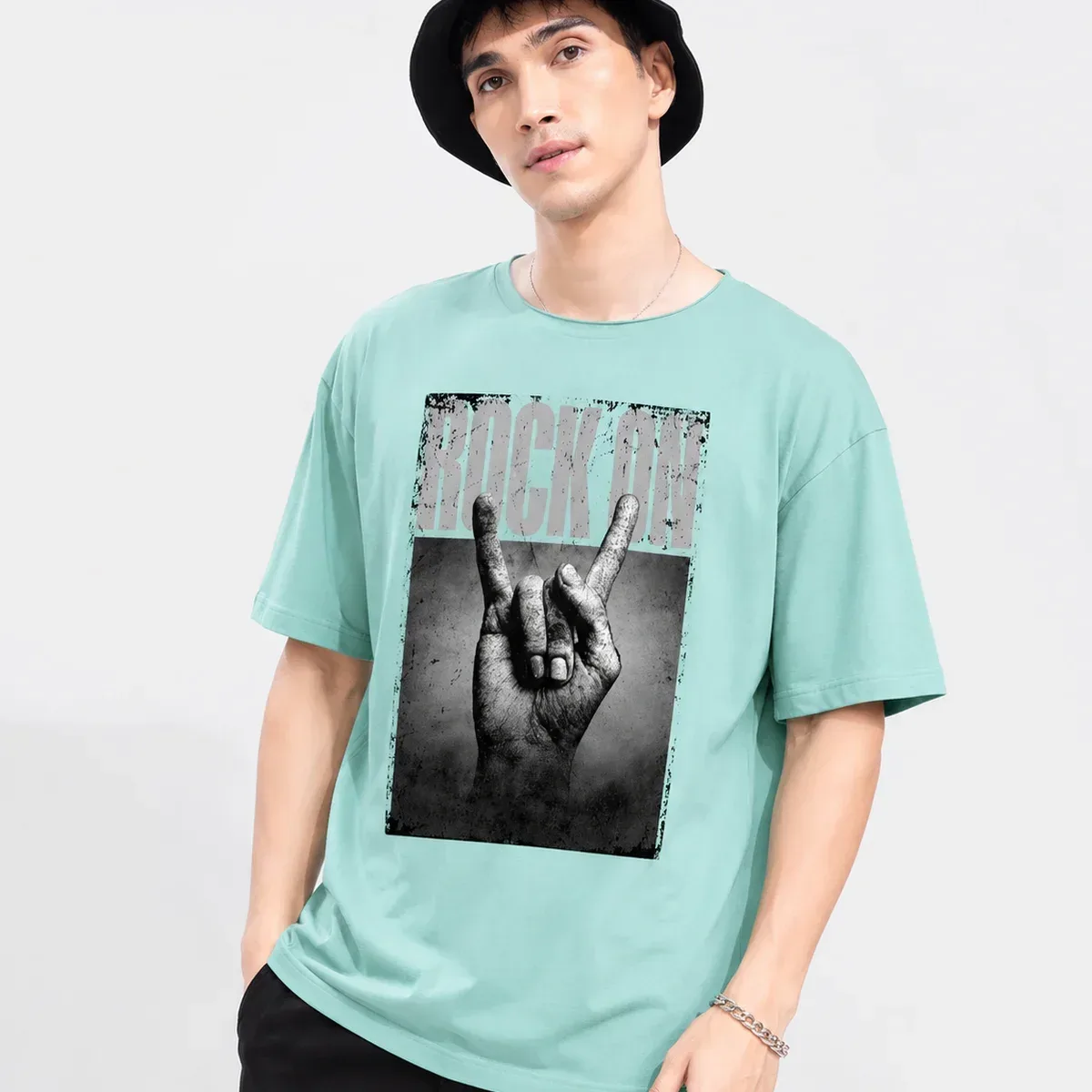 Rock Graphic Oversized T-Shirt for Men, photo 3 of 4