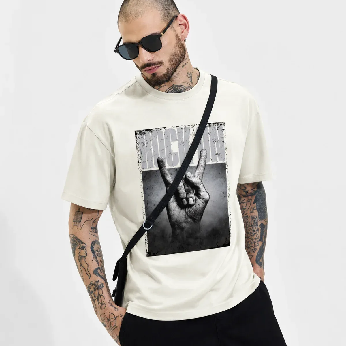 Rock Graphic Oversized T-Shirt for Men, photo 4 of 4