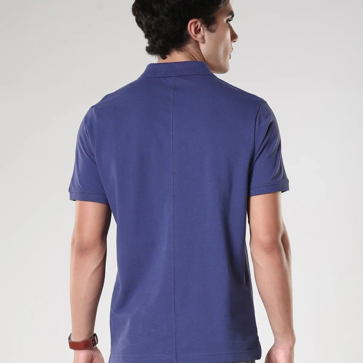 Odessa - Plain Polo T-Shirt- Blue, photo 2 of 4