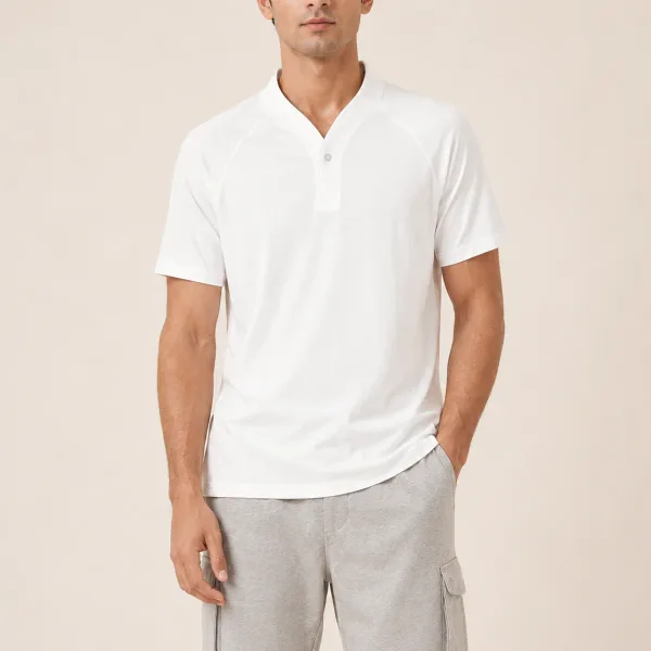 KNIT HENLEY TEE