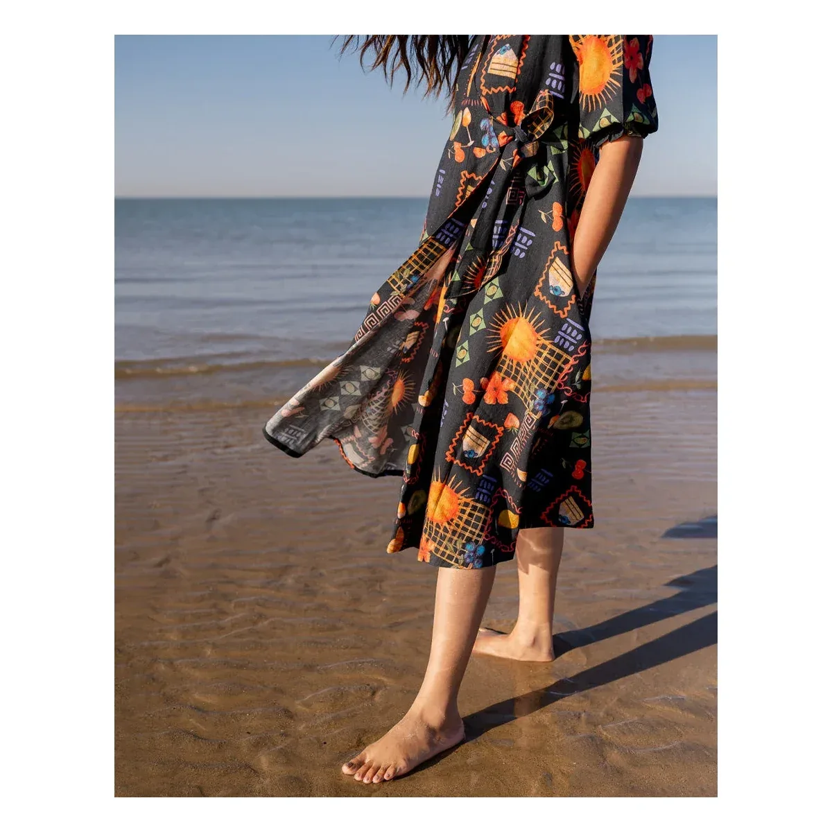 Premium Galaxy Black Wrap Dress, photo 4 of 4