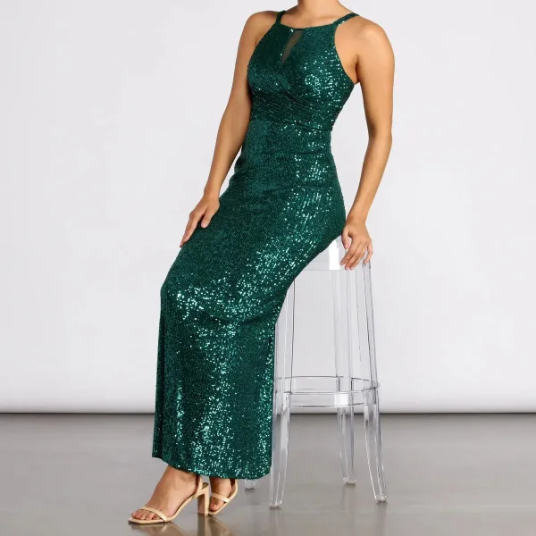 Angelina Formal Sequin Dress