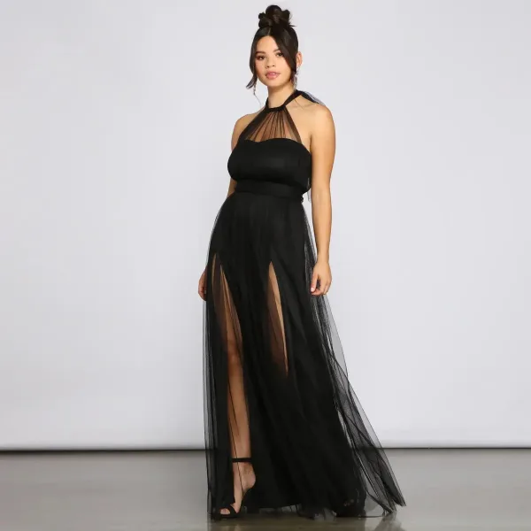 Charlie Formal Double Slit A-Line Dress