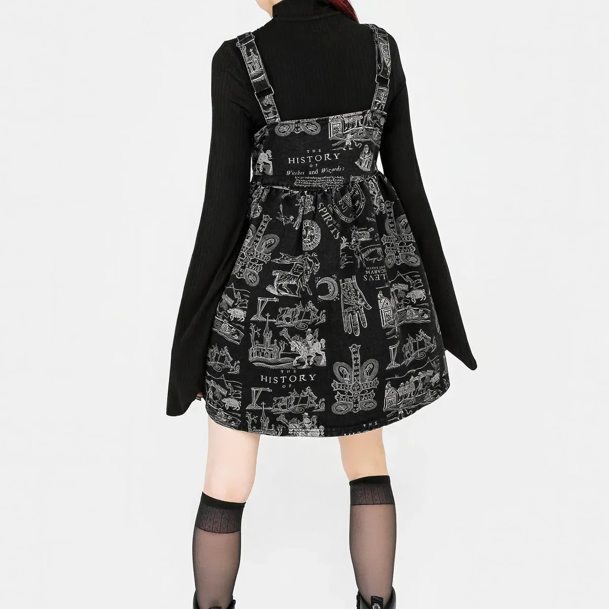 Heresy Button Up Mini Apron Dress, photo 3 of 4