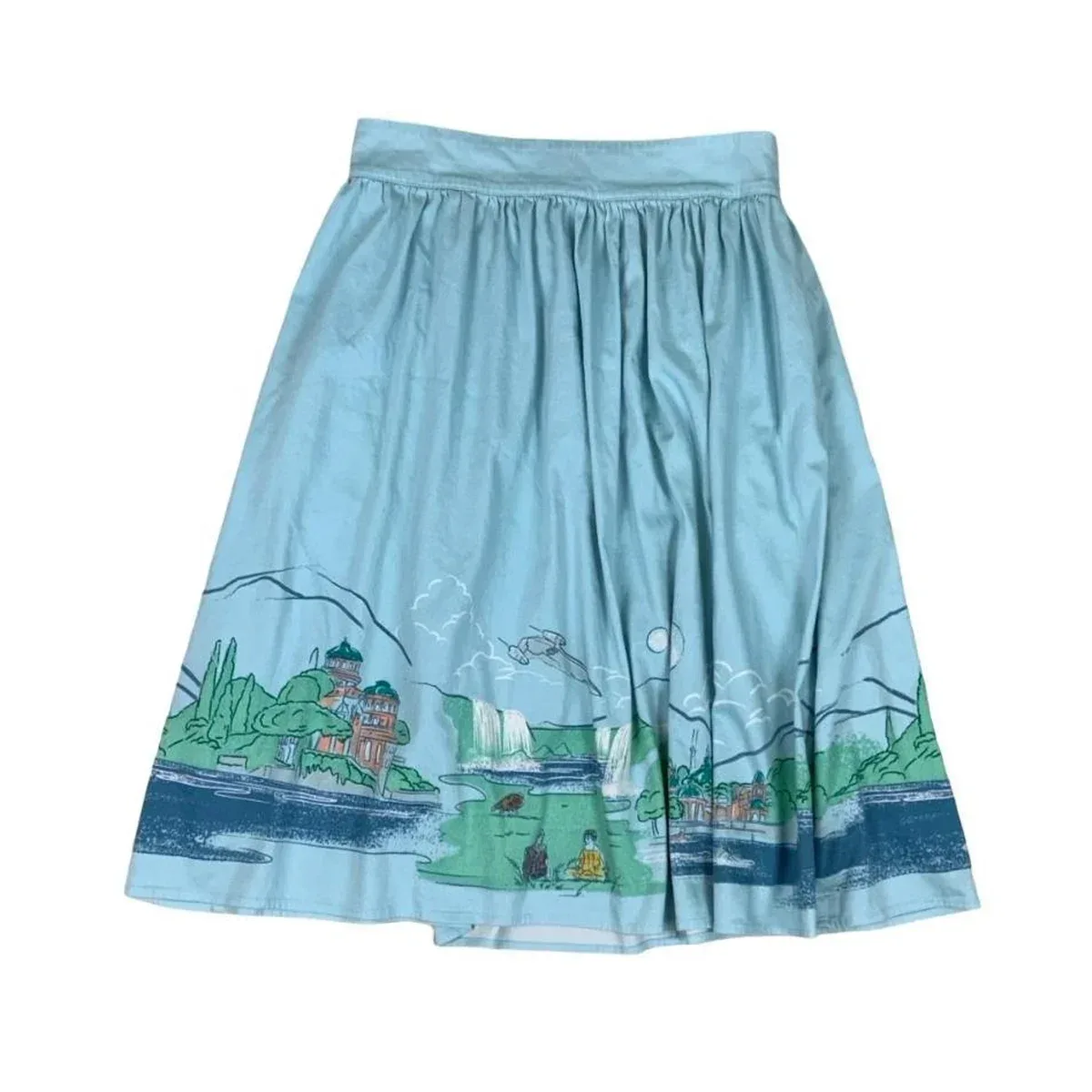 HER UNIVERSE STAR WARS NABOO LANDSCAPE WOVEN RETRO MIDI SKIRT X-SMALL 4 6, photo 1 of 4