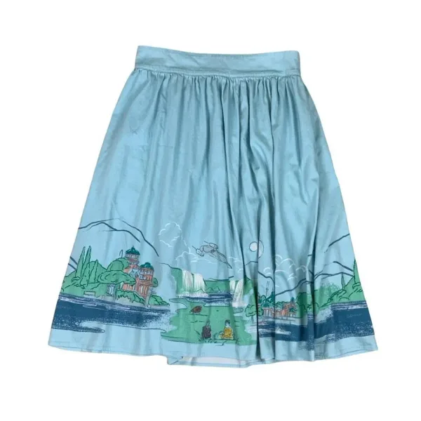 HER UNIVERSE STAR WARS NABOO LANDSCAPE WOVEN RETRO MIDI SKIRT X-SMALL 4 6