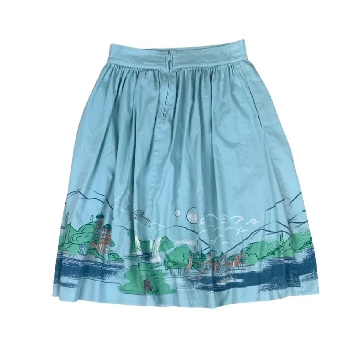 HER UNIVERSE STAR WARS NABOO LANDSCAPE WOVEN RETRO MIDI SKIRT X-SMALL 4 6, photo 4 of 4