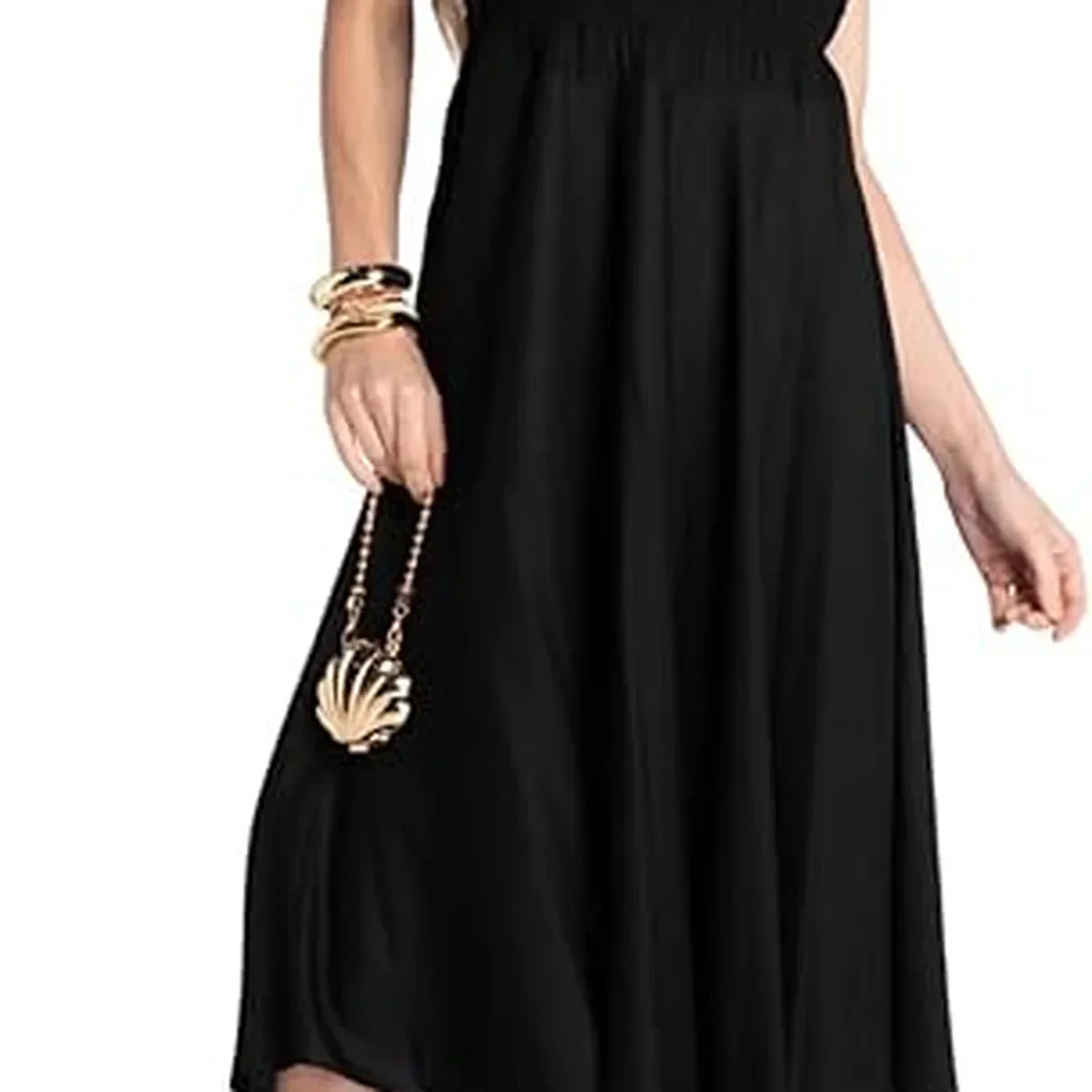 Solid Long Skirts for Women | 2-in-1 Boho Dress & Maxi Skirt for Bohemian Festivals, Vacation & Casual wear, photo 4 of 4