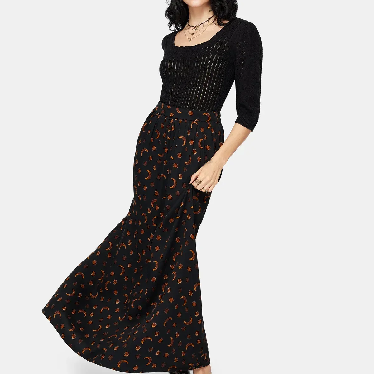 Elura Celestial Print Maxi Skirt, photo 4 of 4