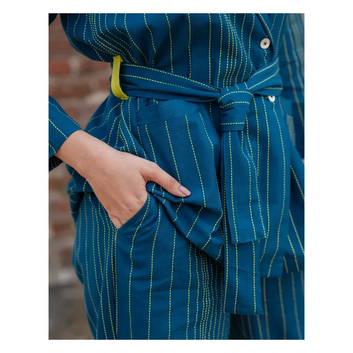 Premium Peacock Blue Blazer Co-ord Set, photo 2 of 4