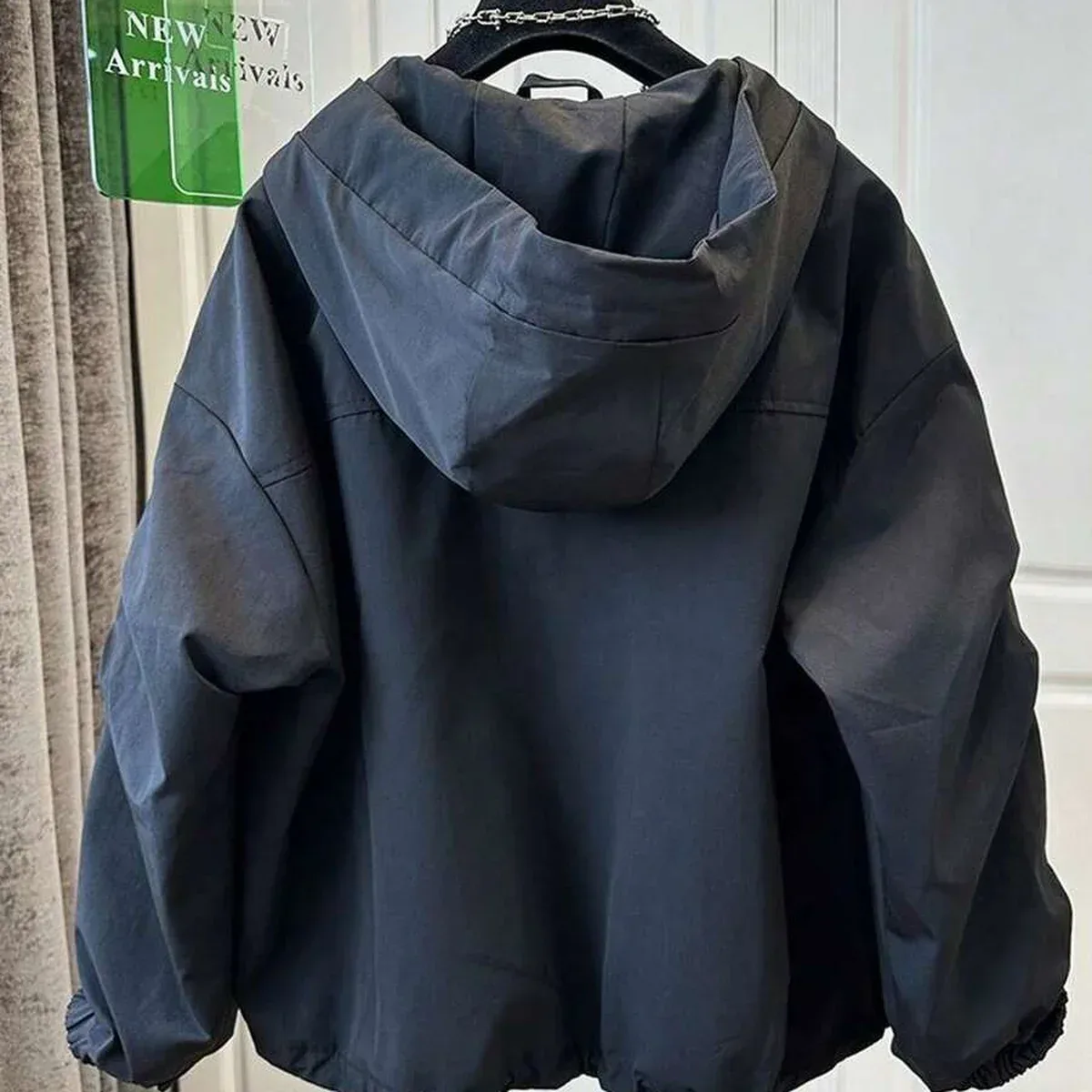 Spring/Autumn Loose Hooded Windbreaker Jacket For Women, photo 2 of 4