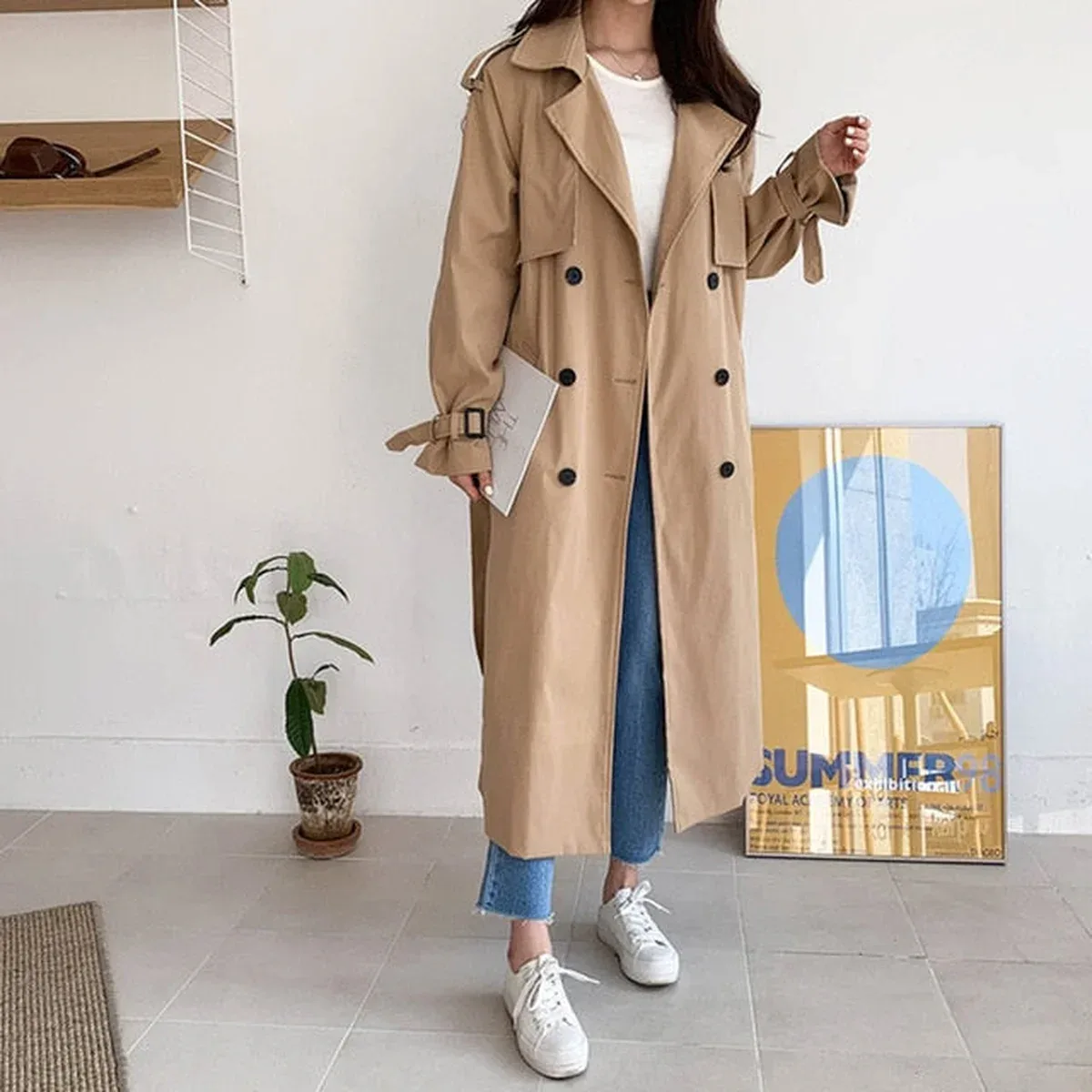 Autumn winter Trench Coat Women Windbreaker, photo 1 of 4