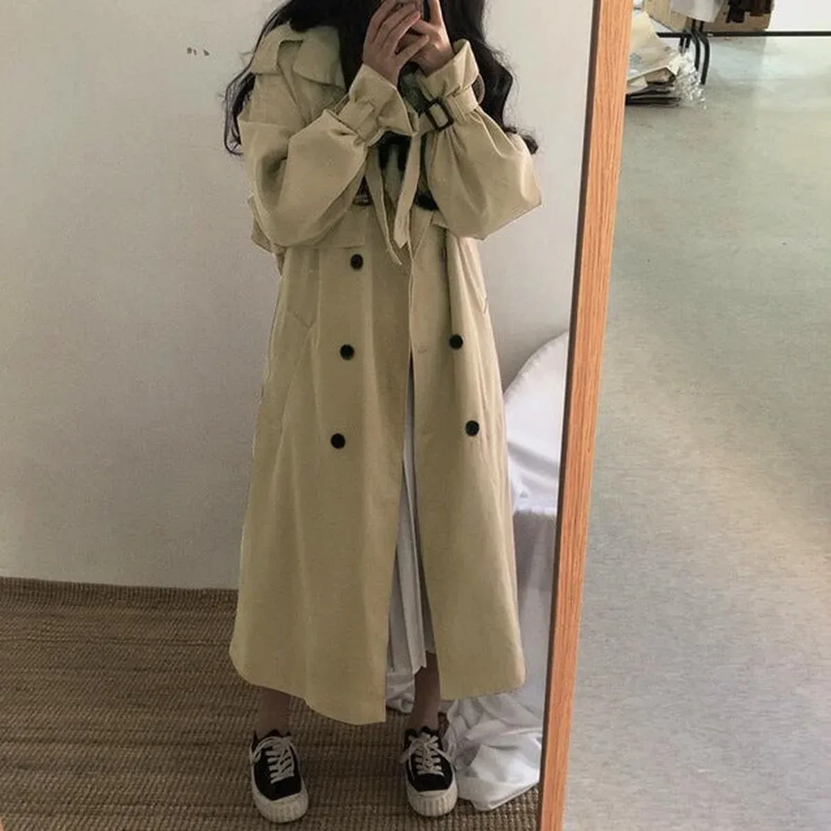 Autumn winter Trench Coat Women Windbreaker, photo 2 of 4