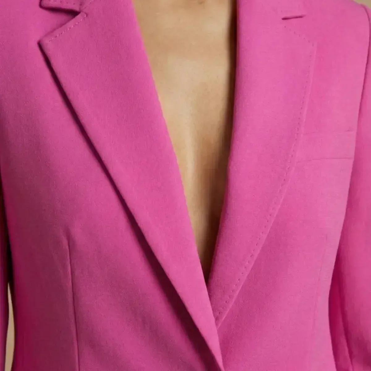 Women's Tailored Suit | Elegant Blazer with Wide Leg Trousers, photo 3 of 4