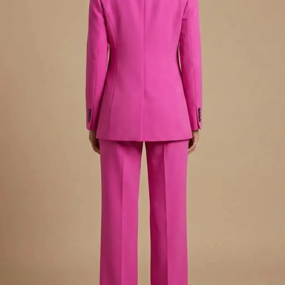 Women's Tailored Suit | Elegant Blazer with Wide Leg Trousers, photo 4 of 4