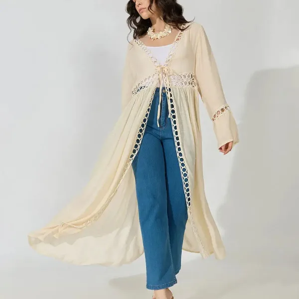 Women's Cream Longline Shrug