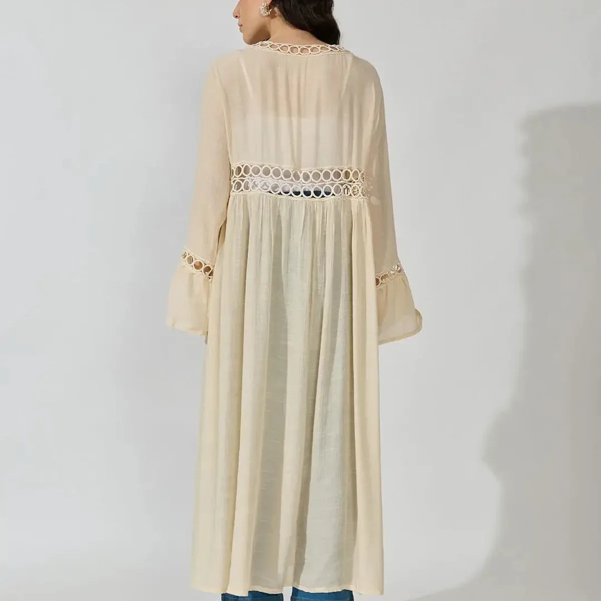 Women's Cream Longline Shrug, photo 4 of 4