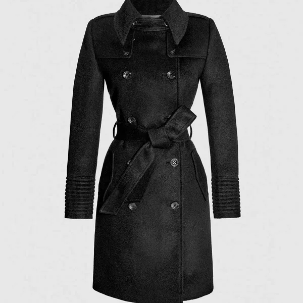 Baby Alpaca Mid Length Trench Coat