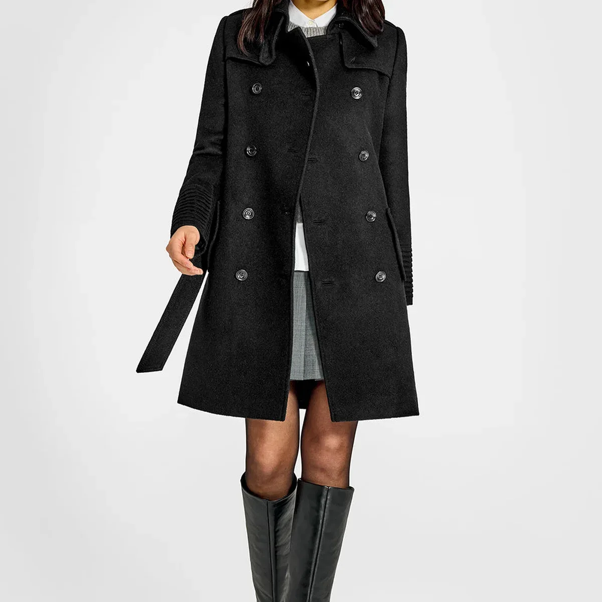 Baby Alpaca Mid Length Trench Coat, photo 3 of 4