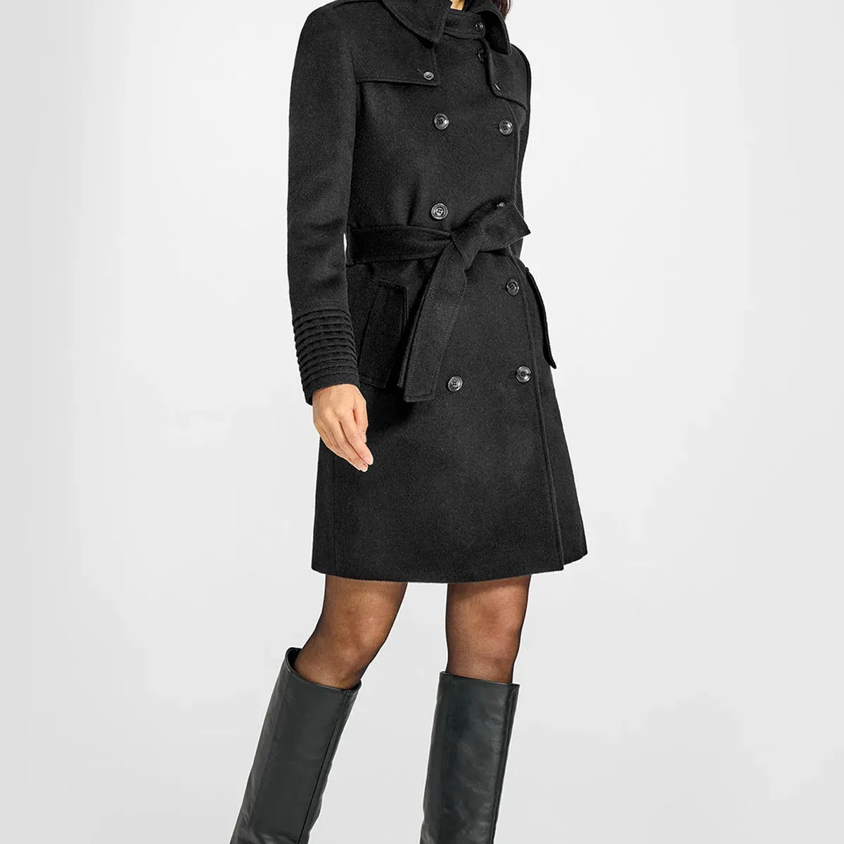 Baby Alpaca Mid Length Trench Coat, photo 4 of 4