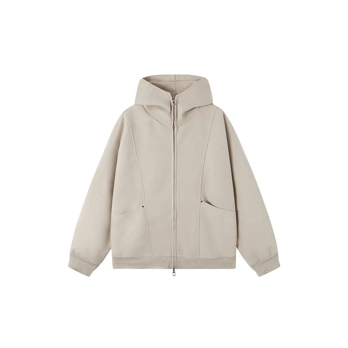 loose hoodie sweatshirt for women, casual zip-up jacket with relaxed fit, photo 1 of 4