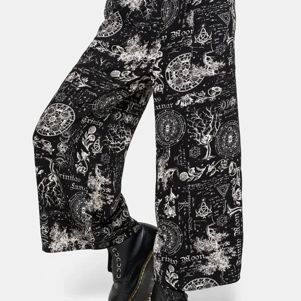 Trinity Moon Print Pull On Culotte