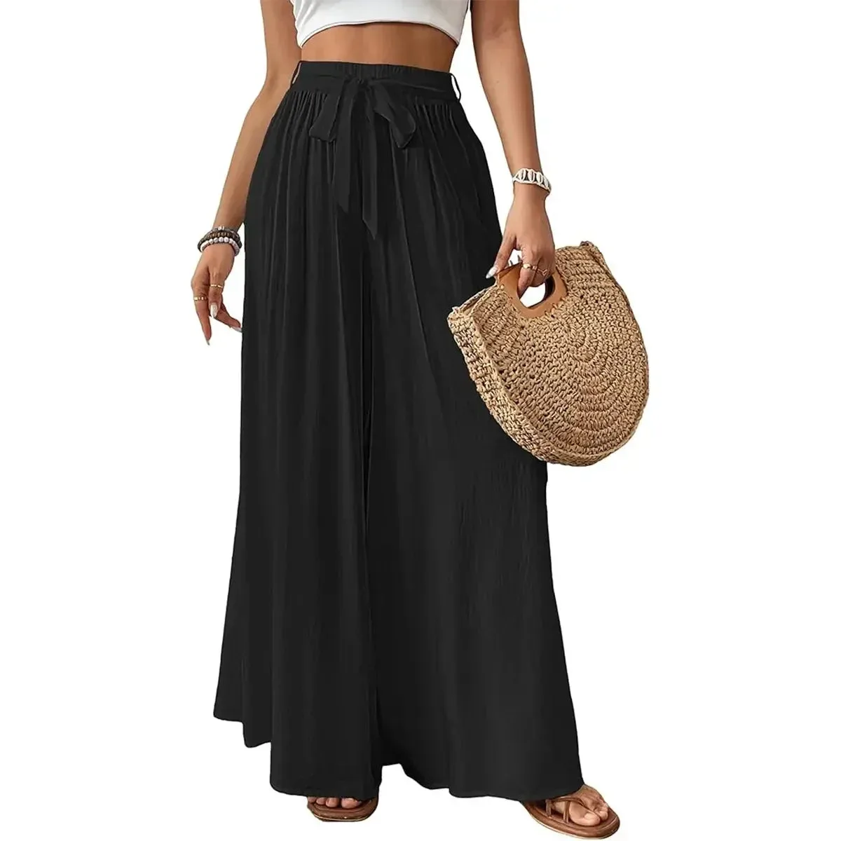 💕💕🌸 SALE Bsubseach Women's Floral Wide Leg Pants 🌸, photo 2 of 4