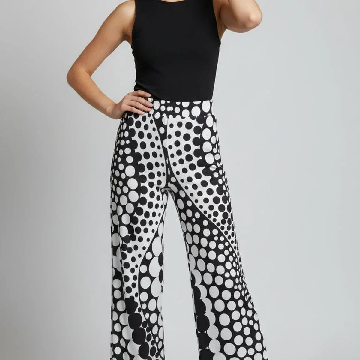 Mid Rise Straight Leg Pull-on Printed Palazzo - P2016, photo 3 of 4