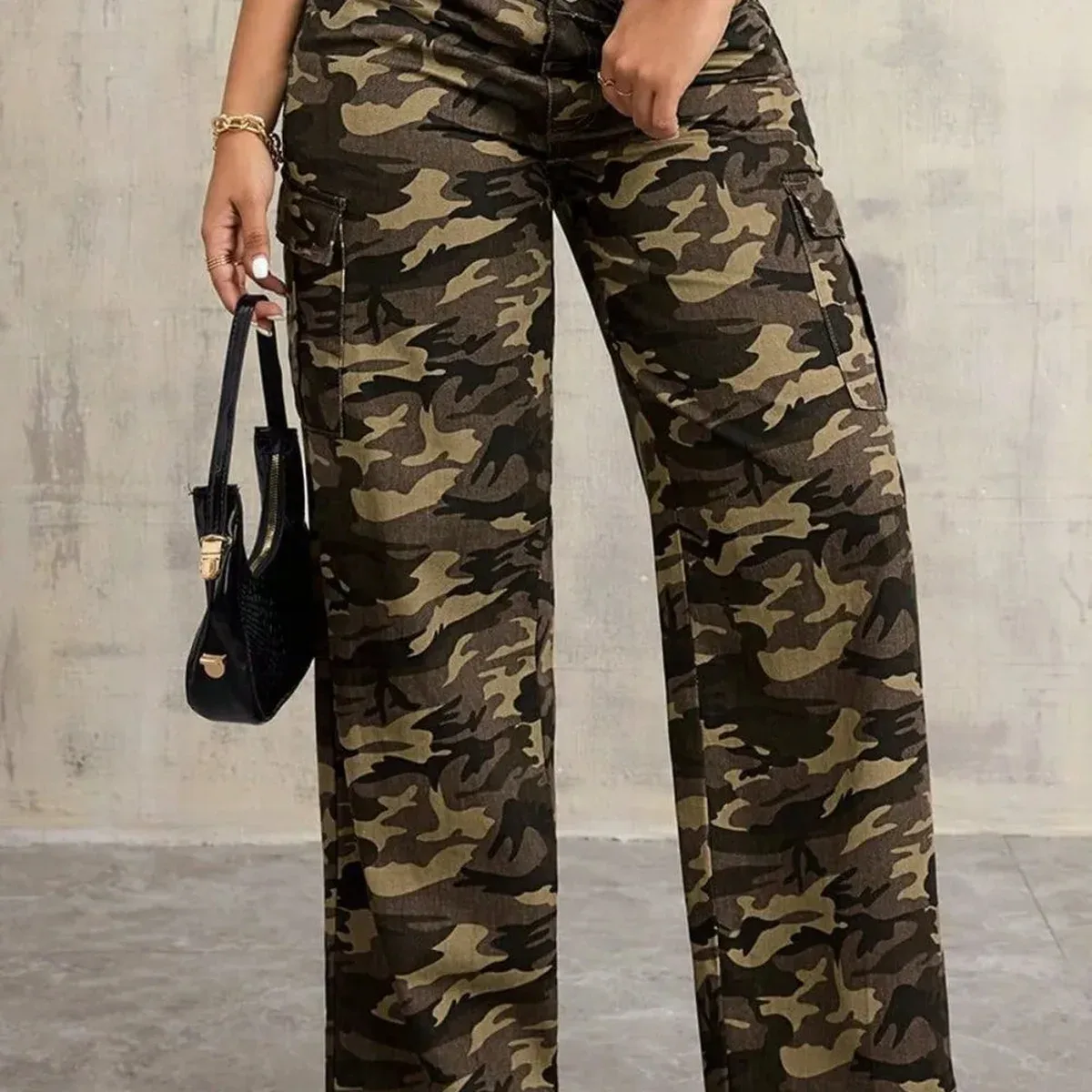 Camouflage Wide Leg Jeans, photo 2 of 4
