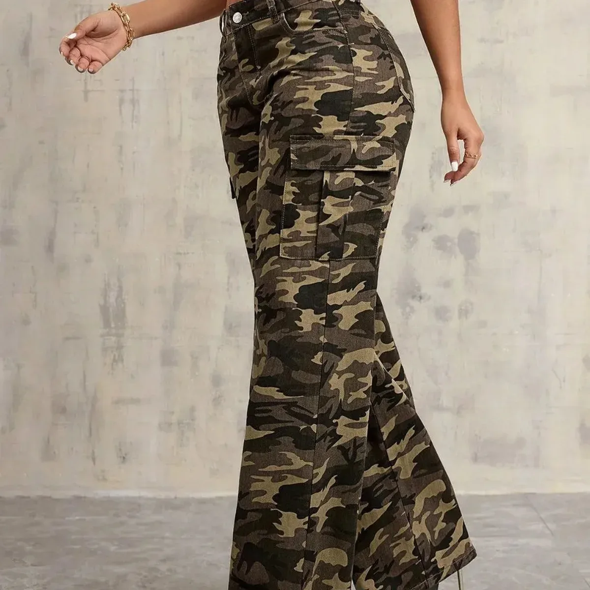 Camouflage Wide Leg Jeans, photo 3 of 4
