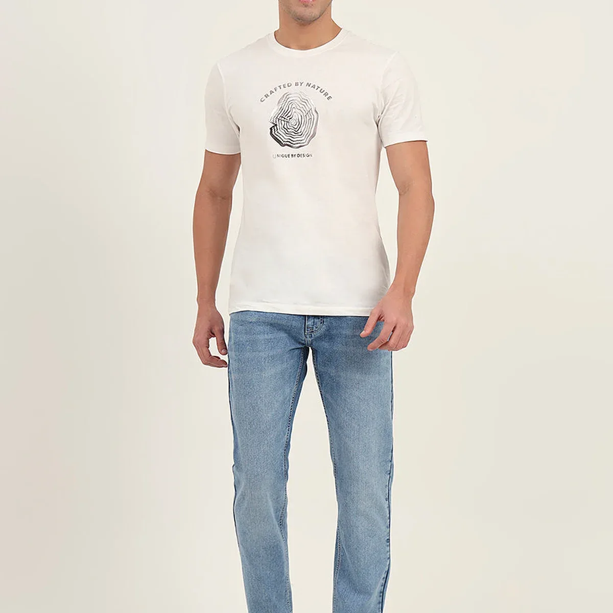 Light Blue Washed Straight Fit Jeans | Greenfibre, photo 1 of 4