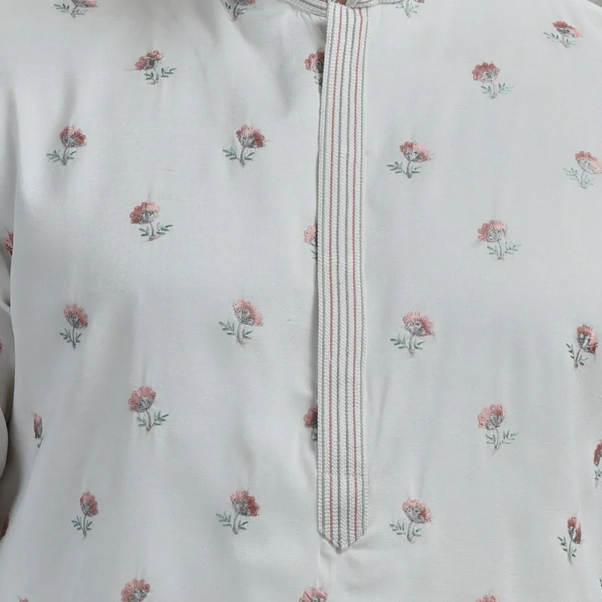 White Embroidered Kurta Pajama | Virasana, photo 2 of 4