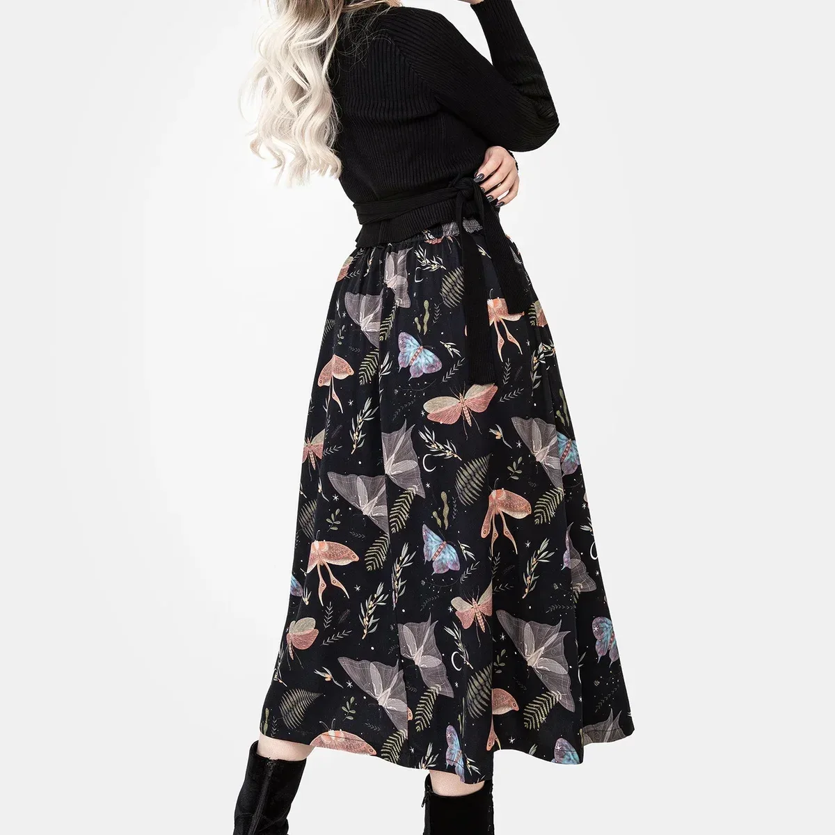 Nightmoth Button Up Midi Skirt, photo 3 of 4
