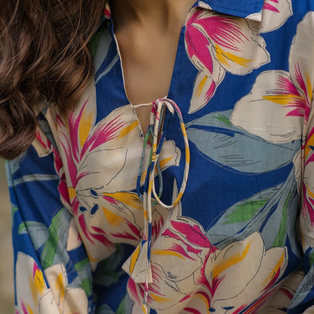 Floral Cotton Palazzo Palazzo Loungewear Set, photo 3 of 4