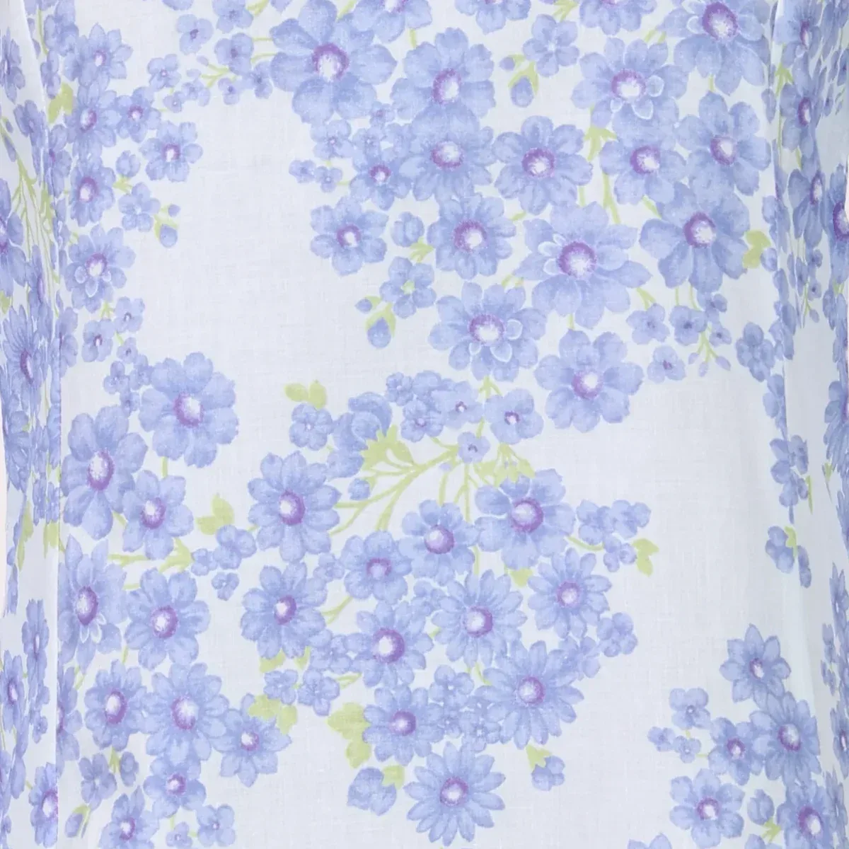 White Floral Printed Pure Cotton A-line Kurta with Pants Co-ord Set, photo 3 of 4