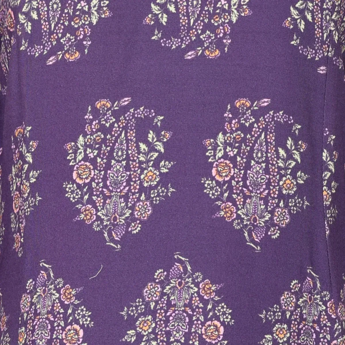 Purple Floral Printed Rayon A-line Kurta with Pants Co-ord Set, photo 3 of 4