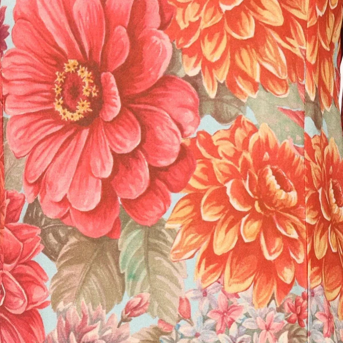 Multi-colour Floral Printed Rayon A-line Kurta with A-line Pants Set, photo 3 of 4