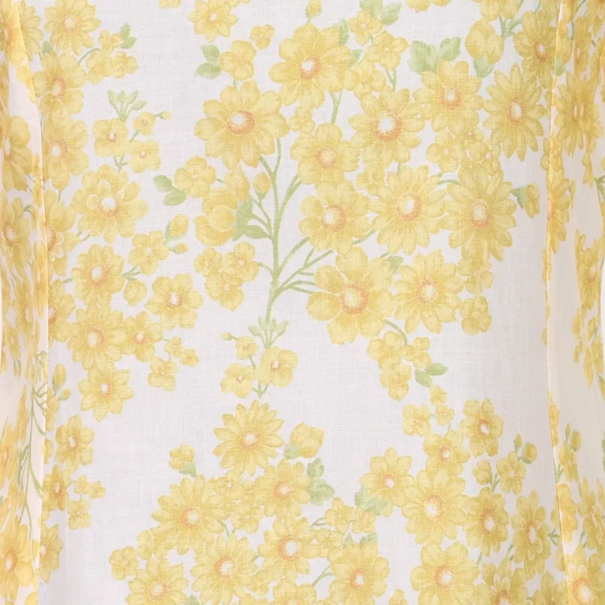 Off-White and Yellow Floral Printed Pure Cotton A-line Kurta with Pants Co-ord Set, photo 3 of 4