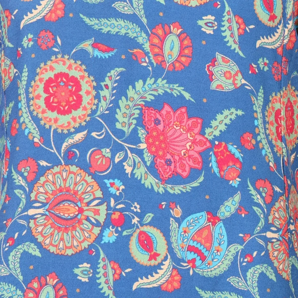 Blue Floral Printed Rayon Straight Kurta With Pants and Dupatta Set, photo 3 of 4