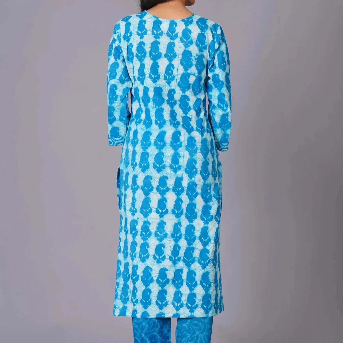Azure Tie-Dye Pure Cotton Suit Set, photo 4 of 4