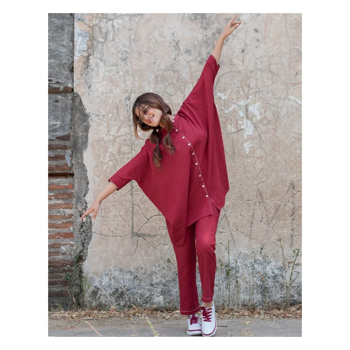 Premium Cherry Red Co-ord Set, photo 2 of 4