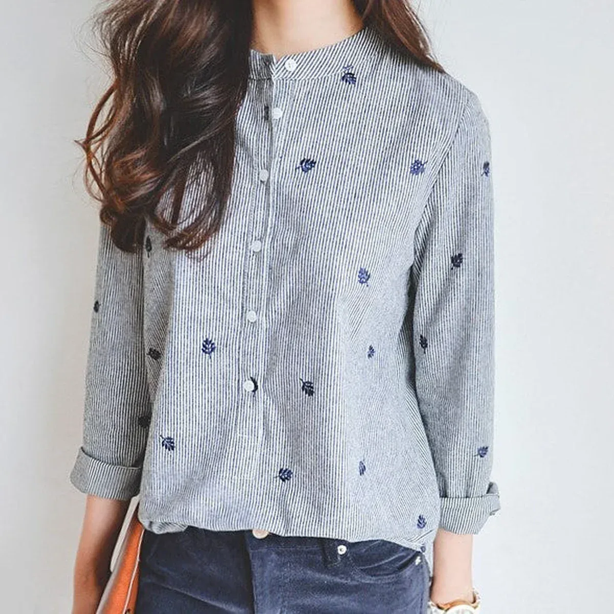 Women Embroidery Long Sleeve Blouse/ Casual Shirt, photo 3 of 4