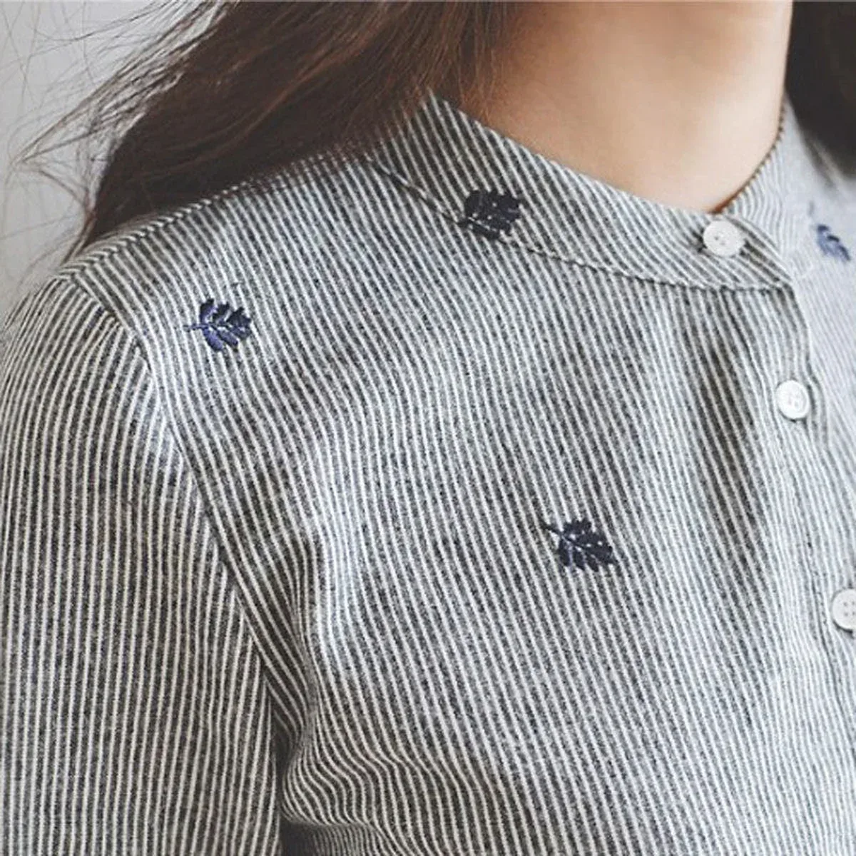 Women Embroidery Long Sleeve Blouse/ Casual Shirt, photo 4 of 4